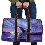 New Zealand Matariki Humpback Whale Travel Bag Paikea Maori New Year Purple Galaxy