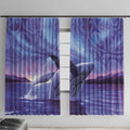 New Zealand Matariki Humpback Whale Window Curtain Paikea Maori New Year Purple Galaxy
