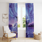 New Zealand Matariki Humpback Whale Window Curtain Paikea Maori New Year Purple Galaxy