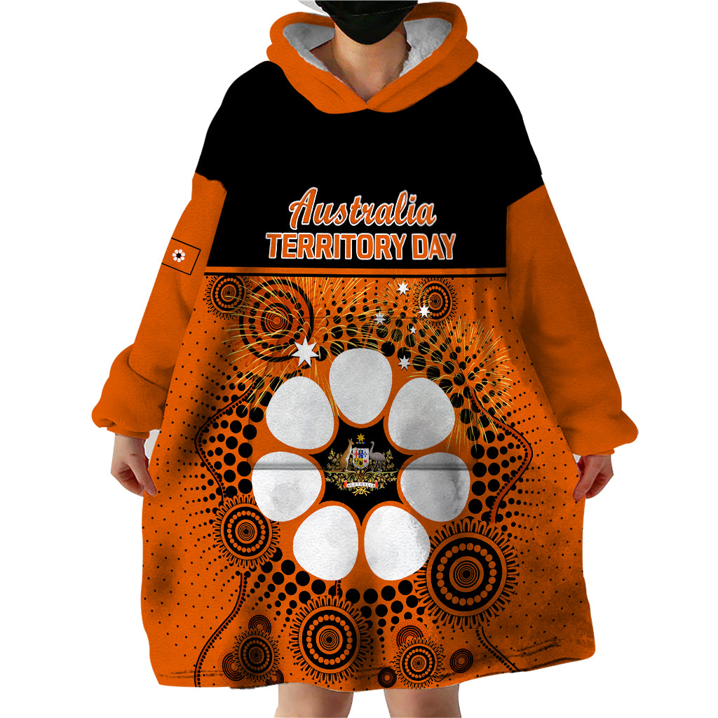 personalised-1-july-australia-territory-day-wearable-blanket-hoodie-aboriginal-pattern