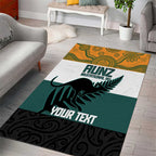 AUNZ Rugby Custom Area Rug Australia Kangaroo New Zealand Silver Fern - Aussie Hoodie
