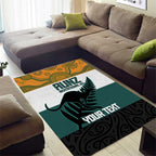 AUNZ Rugby Custom Area Rug Australia Kangaroo New Zealand Silver Fern - Aussie Hoodie