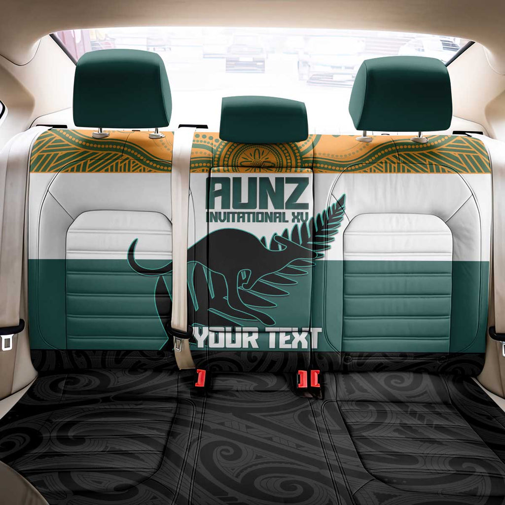 AUNZ Rugby Custom Back Car Seat Cover Australia Kangaroo New Zealand Silver Fern - Aussie Hoodie