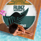 AUNZ Rugby Custom Beach Blanket Australia Kangaroo New Zealand Silver Fern - Aussie Hoodie