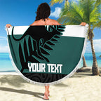 AUNZ Rugby Custom Beach Blanket Australia Kangaroo New Zealand Silver Fern - Aussie Hoodie