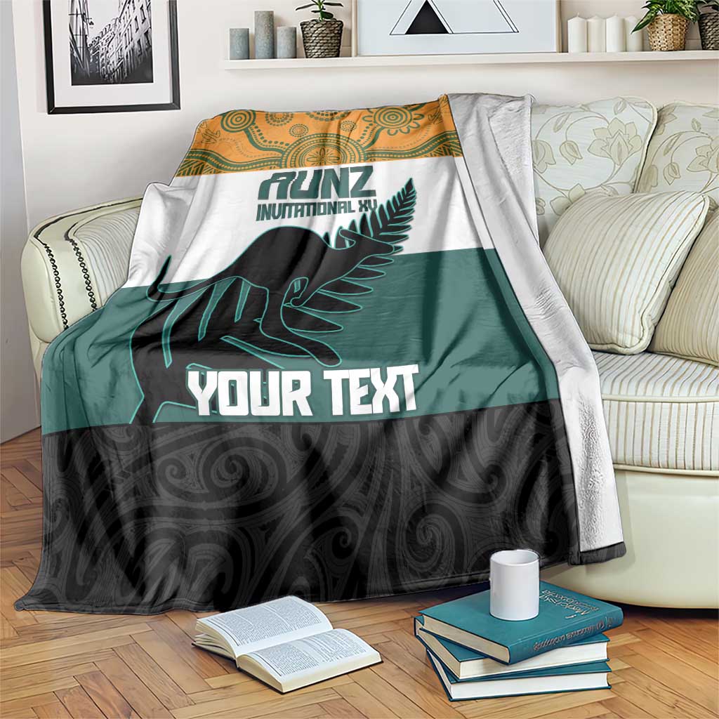 AUNZ Rugby Custom Blanket Australia Kangaroo New Zealand Silver Fern - Aussie Hoodie