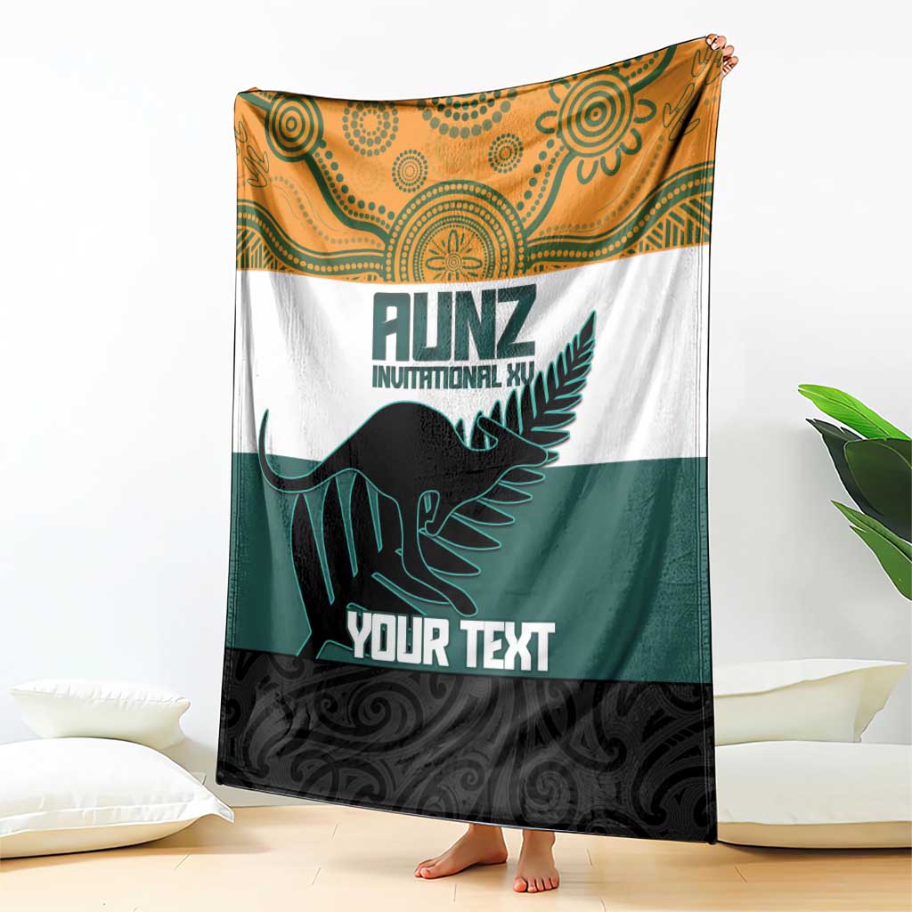 AUNZ Rugby Custom Blanket Australia Kangaroo New Zealand Silver Fern - Aussie Hoodie