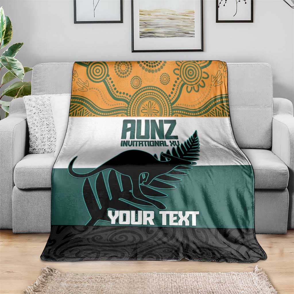 AUNZ Rugby Custom Blanket Australia Kangaroo New Zealand Silver Fern - Aussie Hoodie