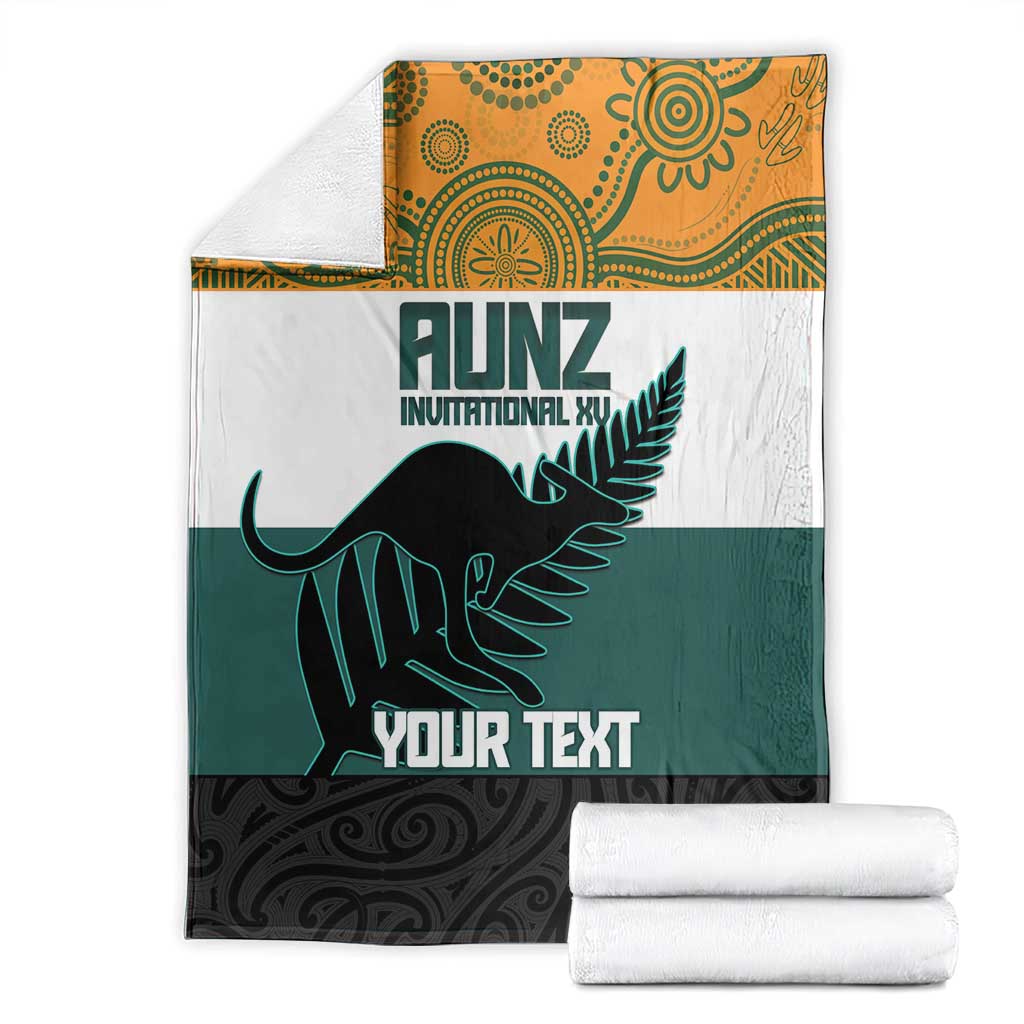 AUNZ Rugby Custom Blanket Australia Kangaroo New Zealand Silver Fern - Aussie Hoodie
