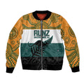 AUNZ Rugby Custom Bomber Jacket Australia Kangaroo New Zealand Silver Fern - Aussie Hoodie