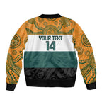 AUNZ Rugby Custom Bomber Jacket Australia Kangaroo New Zealand Silver Fern - Aussie Hoodie