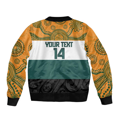 AUNZ Rugby Custom Bomber Jacket Australia Kangaroo New Zealand Silver Fern - Aussie Hoodie