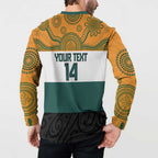 AUNZ Rugby Custom Button Sweatshirt Australia Kangaroo New Zealand Silver Fern - Aussie Hoodie