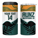 AUNZ Rugby Custom 4 in 1 Can Cooler Tumbler Australia Kangaroo New Zealand Silver Fern - Aussie Hoodie