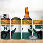 AUNZ Rugby Custom 4 in 1 Can Cooler Tumbler Australia Kangaroo New Zealand Silver Fern - Aussie Hoodie