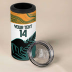 AUNZ Rugby Custom 4 in 1 Can Cooler Tumbler Australia Kangaroo New Zealand Silver Fern - Aussie Hoodie