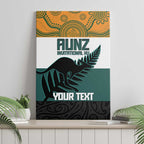 AUNZ Rugby Custom Canvas Wall Art Australia Kangaroo New Zealand Silver Fern - Aussie Hoodie