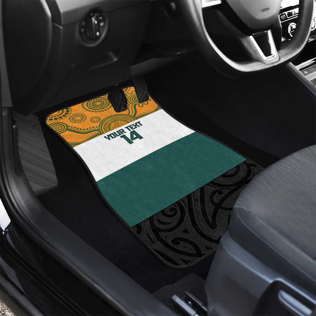 AUNZ Rugby Custom Car Mats Australia Kangaroo New Zealand Silver Fern - Aussie Hoodie