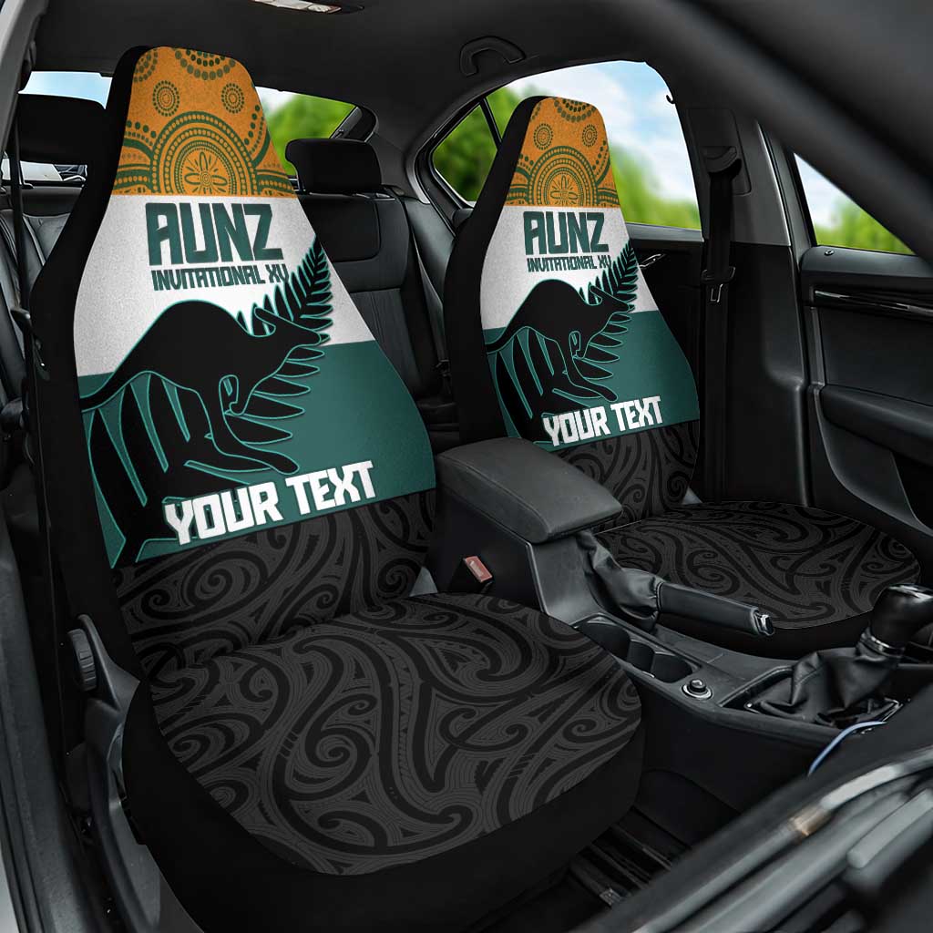 AUNZ Rugby Custom Car Seat Cover Australia Kangaroo New Zealand Silver Fern - Aussie Hoodie