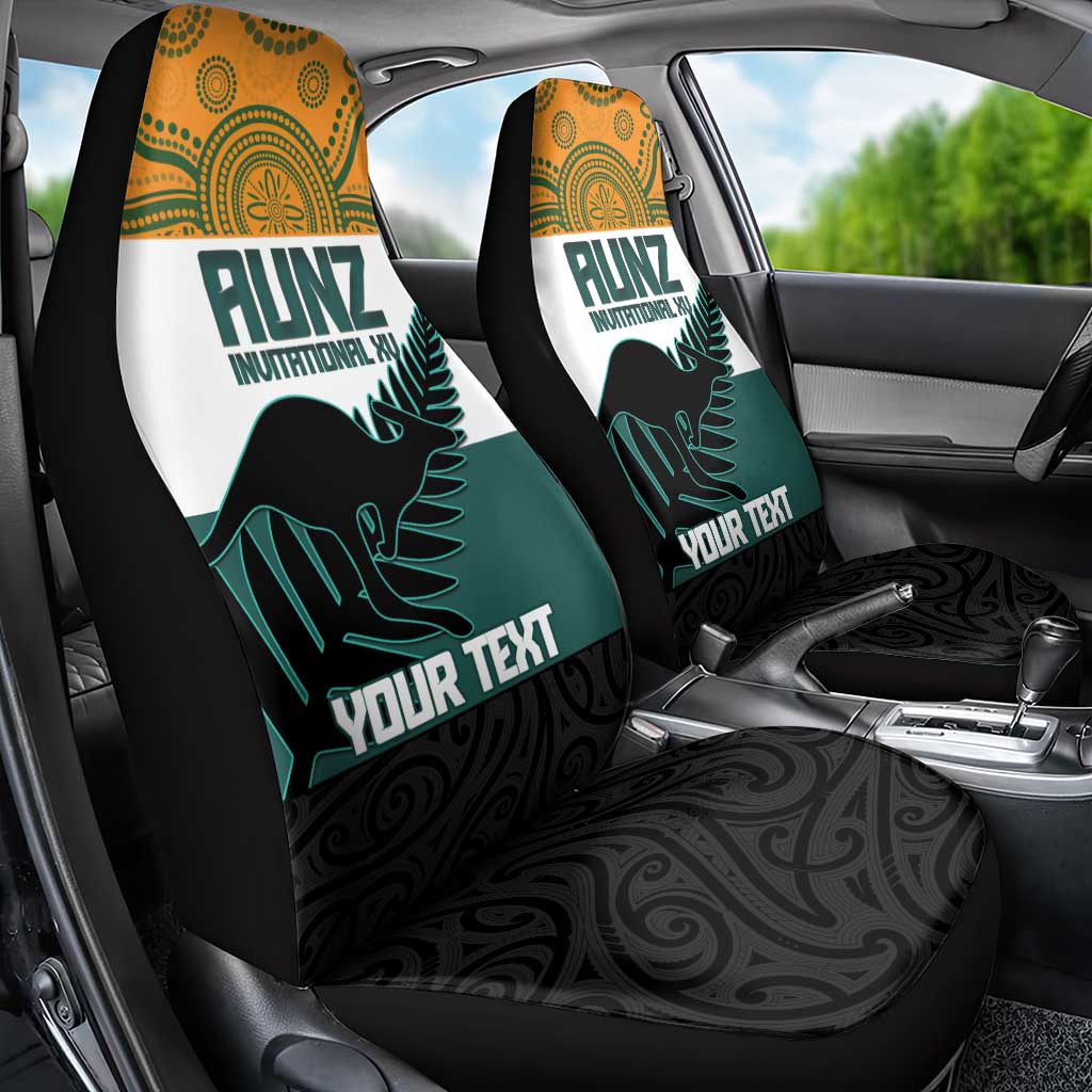 AUNZ Rugby Custom Car Seat Cover Australia Kangaroo New Zealand Silver Fern - Aussie Hoodie