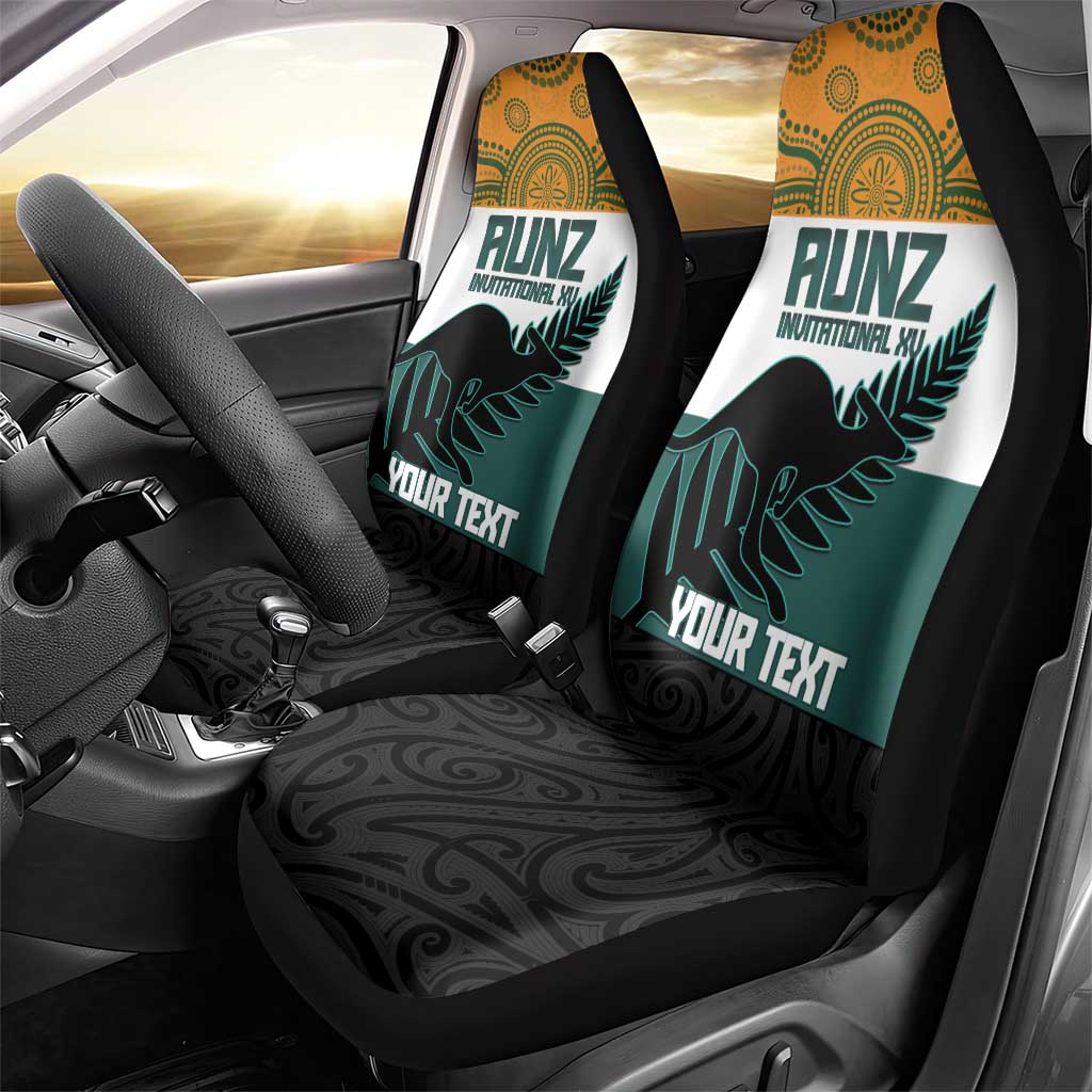AUNZ Rugby Custom Car Seat Cover Australia Kangaroo New Zealand Silver Fern - Aussie Hoodie