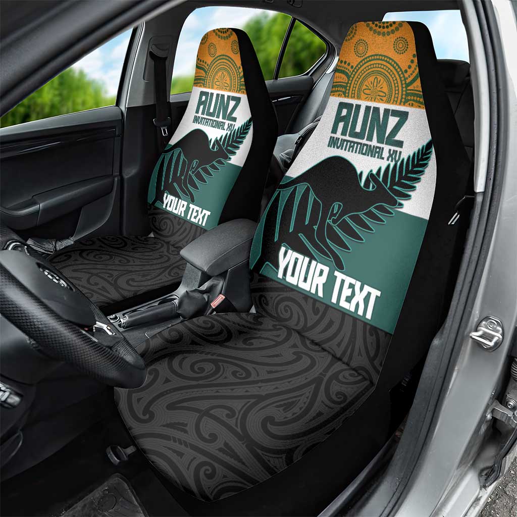 AUNZ Rugby Custom Car Seat Cover Australia Kangaroo New Zealand Silver Fern - Aussie Hoodie