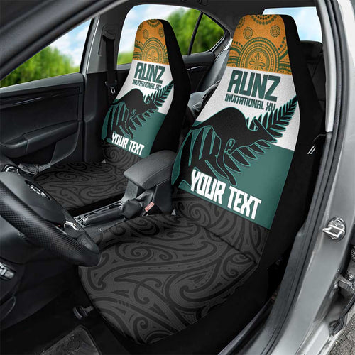 AUNZ Rugby Custom Car Seat Cover Australia Kangaroo New Zealand Silver Fern - Aussie Hoodie