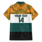 AUNZ Rugby Custom Family Matching Off The Shoulder Long Sleeve Dress and Hawaiian Shirt Australia Kangaroo New Zealand Silver Fern - Aussie Hoodie