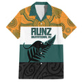 AUNZ Rugby Custom Family Matching Off Shoulder Maxi Dress and Hawaiian Shirt Australia Kangaroo New Zealand Silver Fern - Aussie Hoodie