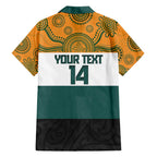 AUNZ Rugby Custom Family Matching Short Sleeve Bodycon Dress and Hawaiian Shirt Australia Kangaroo New Zealand Silver Fern - Aussie Hoodie