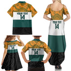 AUNZ Rugby Custom Family Matching Summer Maxi Dress and Hawaiian Shirt Australia Kangaroo New Zealand Silver Fern - Aussie Hoodie