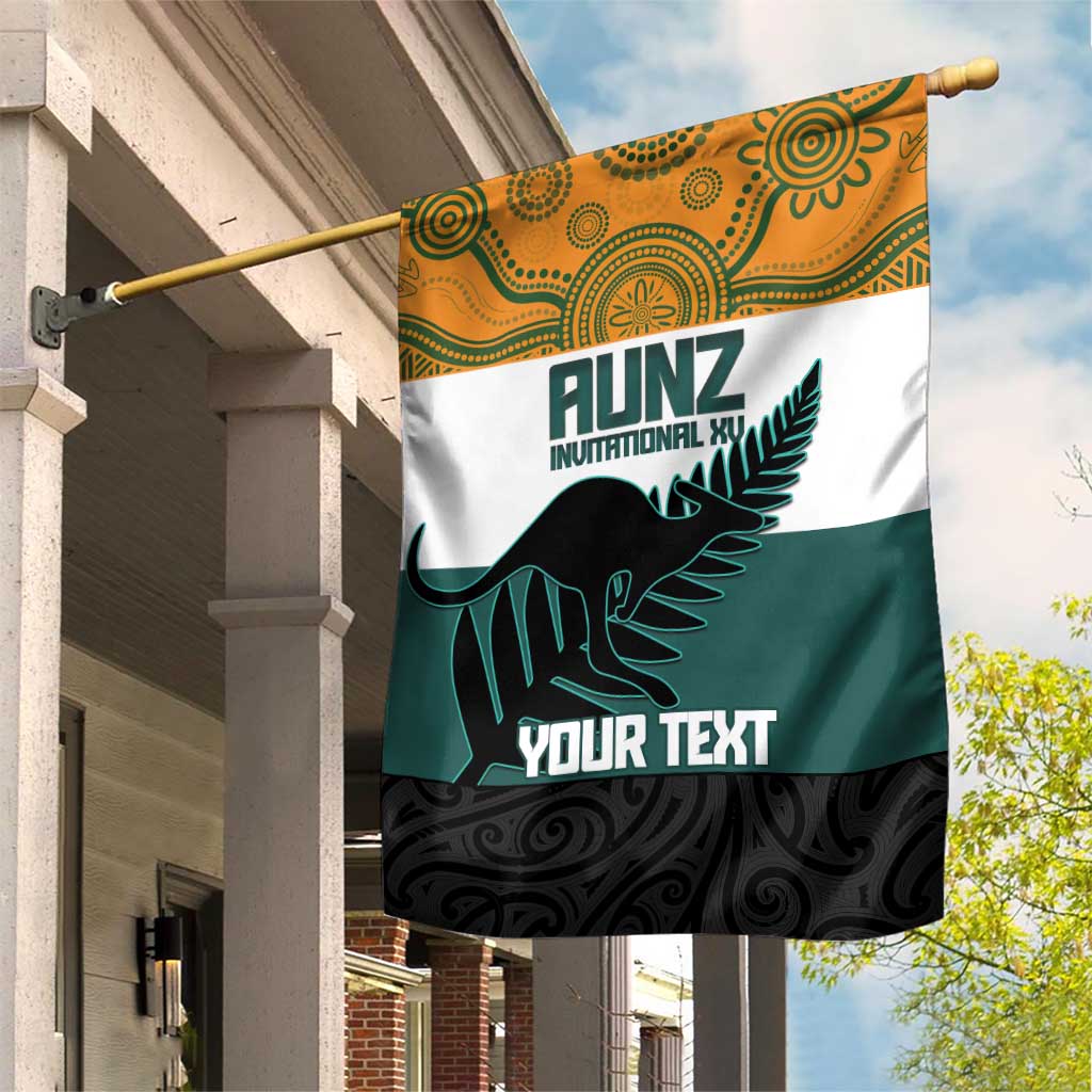 AUNZ Rugby Custom Garden Flag Australia Kangaroo New Zealand Silver Fern - Aussie Hoodie