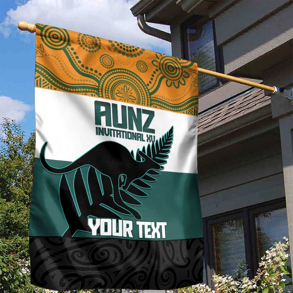 AUNZ Rugby Custom Garden Flag Australia Kangaroo New Zealand Silver Fern - Aussie Hoodie