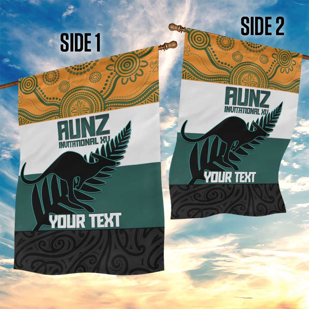 AUNZ Rugby Custom Garden Flag Australia Kangaroo New Zealand Silver Fern - Aussie Hoodie