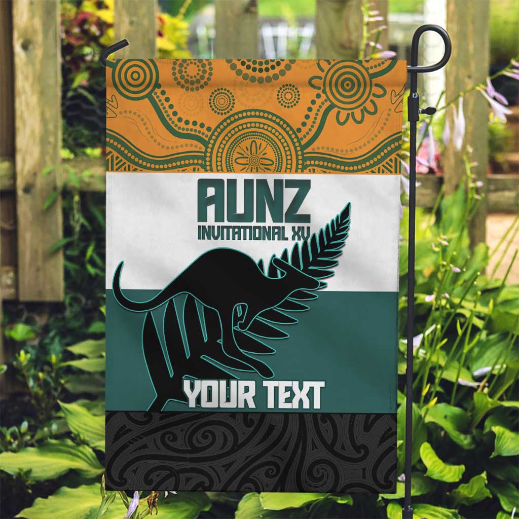 AUNZ Rugby Custom Garden Flag Australia Kangaroo New Zealand Silver Fern - Aussie Hoodie