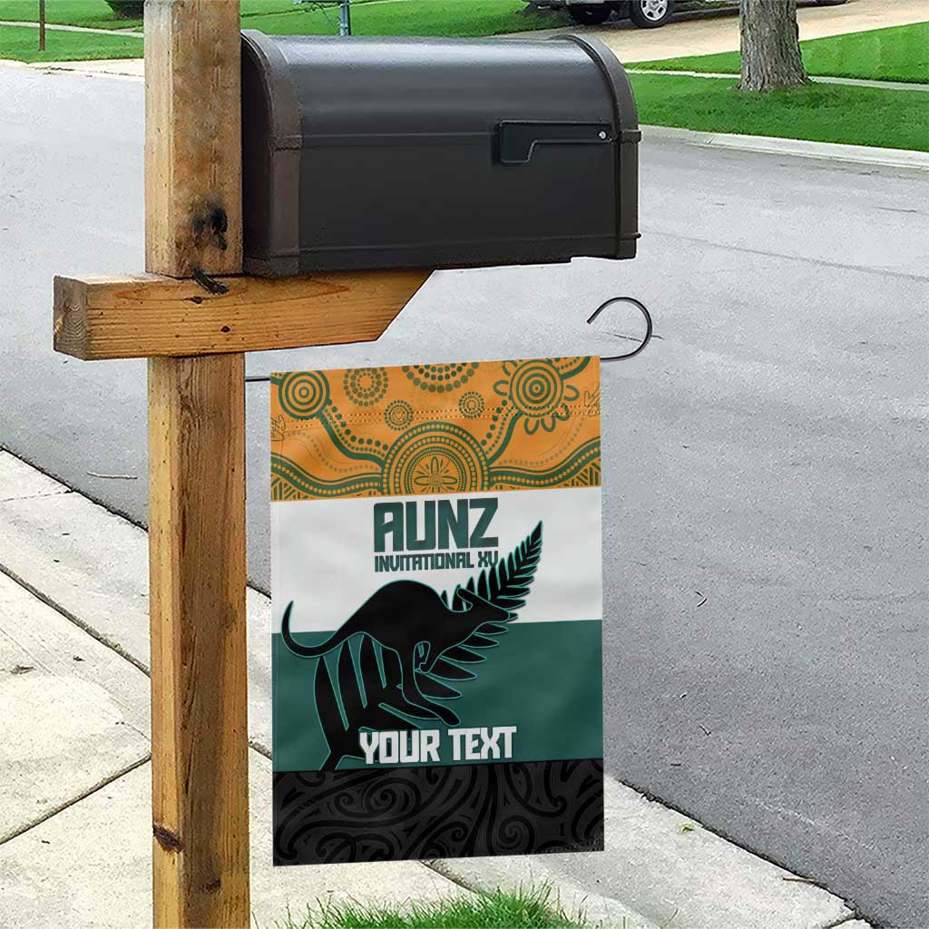 AUNZ Rugby Custom Garden Flag Australia Kangaroo New Zealand Silver Fern - Aussie Hoodie