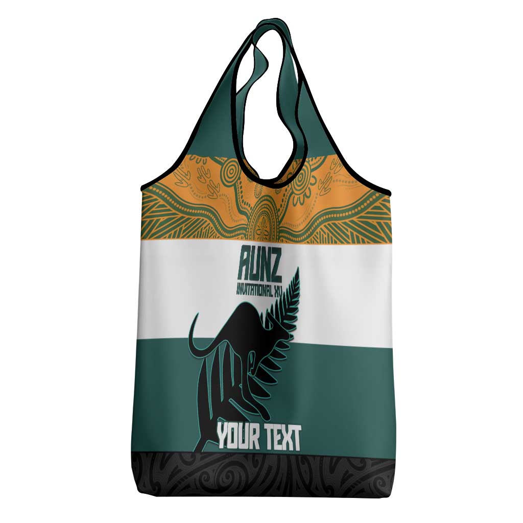 AUNZ Rugby Custom Grocery Bag Australia Kangaroo New Zealand Silver Fern - Aussie Hoodie