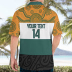 AUNZ Rugby Custom Hawaiian Shirt Australia Kangaroo New Zealand Silver Fern - Aussie Hoodie