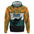 AUNZ Rugby Custom Hoodie Australia Kangaroo New Zealand Silver Fern - Aussie Hoodie