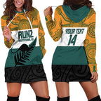 AUNZ Rugby Custom Hoodie Dress Australia Kangaroo New Zealand Silver Fern - Aussie Hoodie