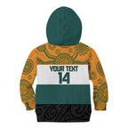 AUNZ Rugby Custom Kid Hoodie Australia Kangaroo New Zealand Silver Fern - Aussie Hoodie