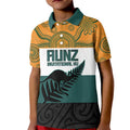 AUNZ Rugby Custom Kid Polo Shirt Australia Kangaroo New Zealand Silver Fern - Aussie Hoodie