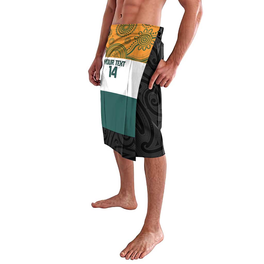 AUNZ Rugby Custom Lavalava Australia Kangaroo New Zealand Silver Fern - Aussie Hoodie