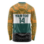AUNZ Rugby Custom Long Sleeve Shirt Australia Kangaroo New Zealand Silver Fern - Aussie Hoodie