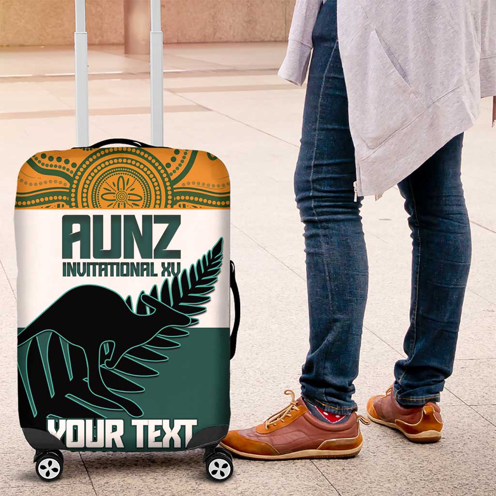 AUNZ Rugby Custom Luggage Cover Australia Kangaroo New Zealand Silver Fern - Aussie Hoodie