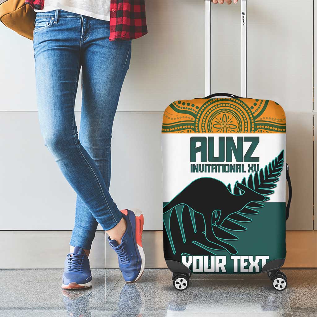 AUNZ Rugby Custom Luggage Cover Australia Kangaroo New Zealand Silver Fern - Aussie Hoodie