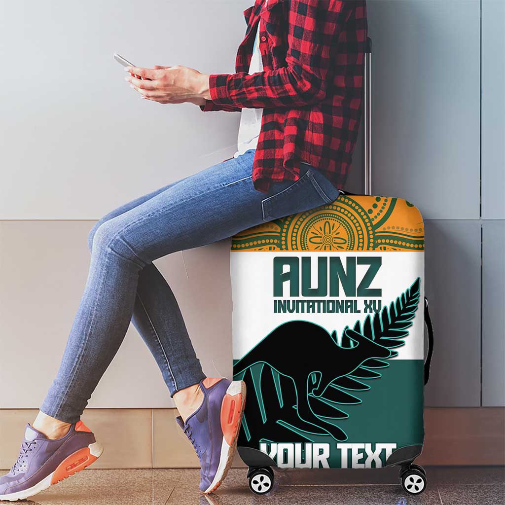 AUNZ Rugby Custom Luggage Cover Australia Kangaroo New Zealand Silver Fern - Aussie Hoodie