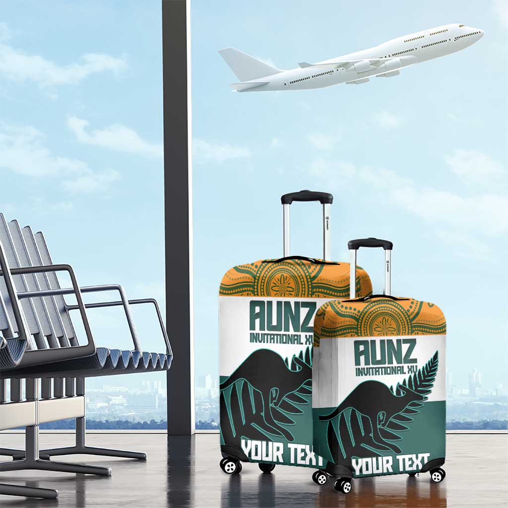 AUNZ Rugby Custom Luggage Cover Australia Kangaroo New Zealand Silver Fern - Aussie Hoodie