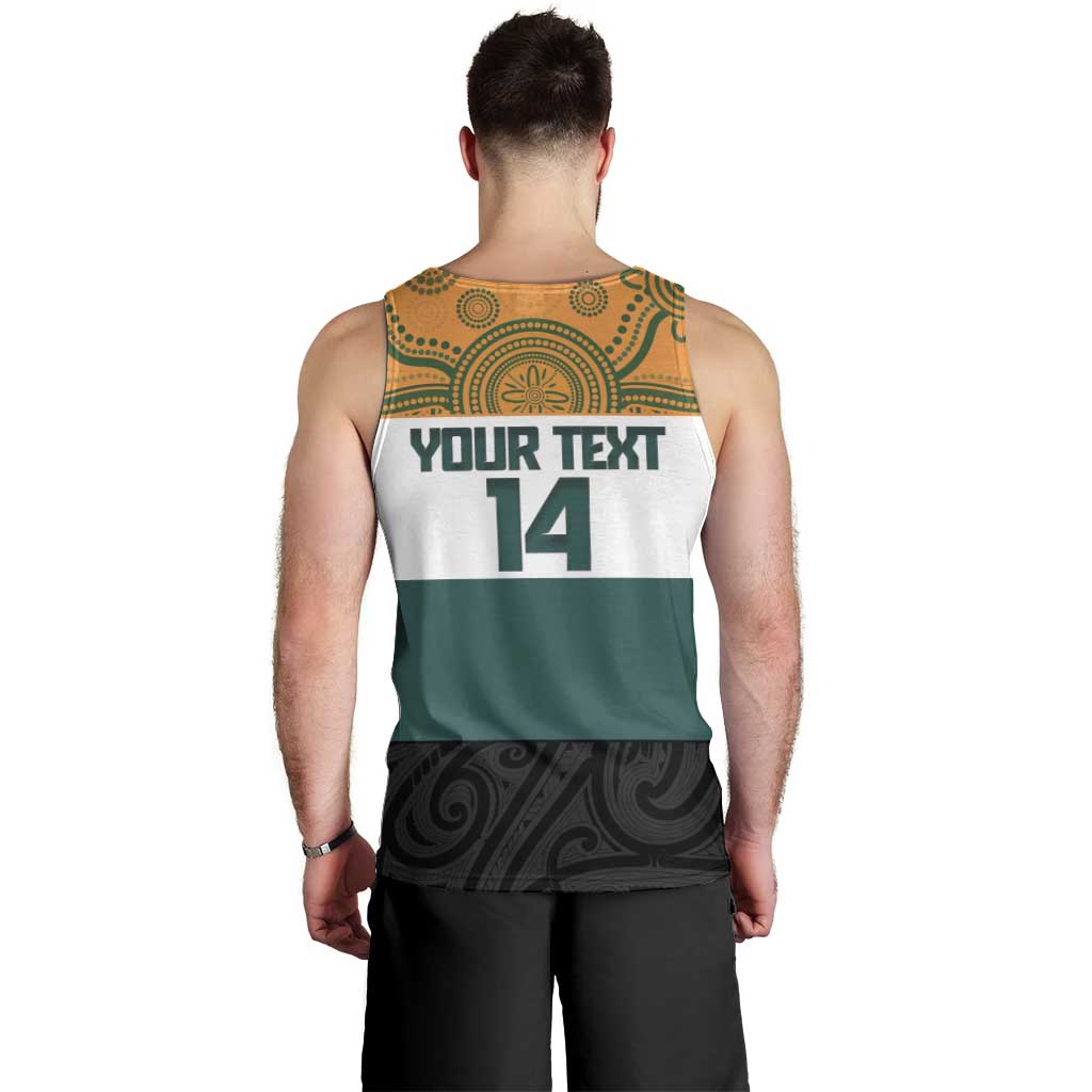 AUNZ Rugby Custom Men Tank Top Australia Kangaroo New Zealand Silver Fern - Aussie Hoodie