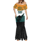 AUNZ Rugby Custom Mermaid Dress Australia Kangaroo New Zealand Silver Fern - Aussie Hoodie